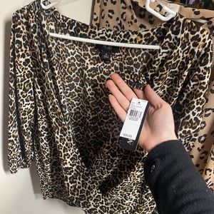 Brand New Leopard Print Blouse